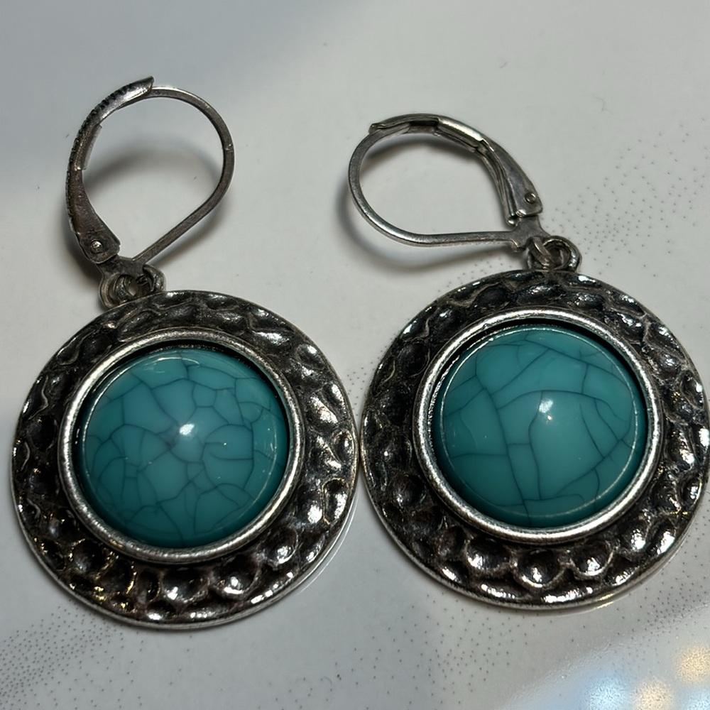 Turquoise sterling silver earrings